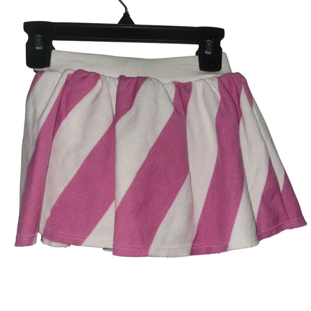 Ralph Lauren Baby Girls Pink & White Striped Skirt With Bloomers Size 24M Cotton